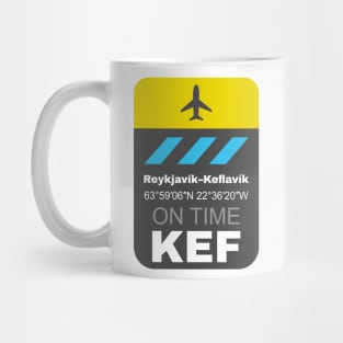 Reykjavik Keflavik KEF airport Mug